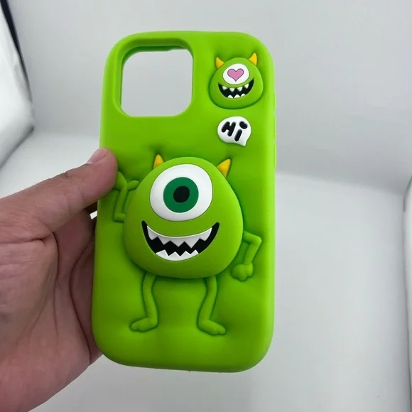 Adorable 3D Monster Silicone Phone Case - iPhone 16 Pro Max - Picture 4 of 6